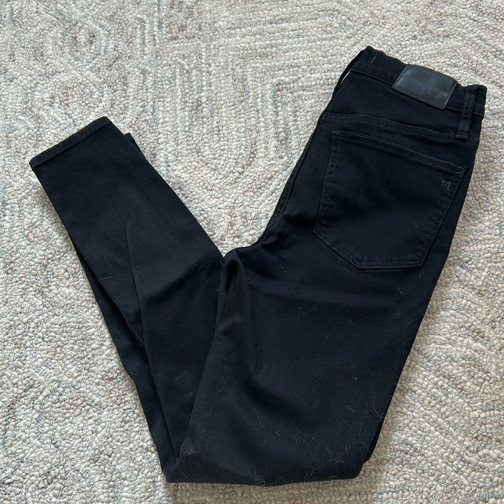 Madewell Black high rise skinny jean